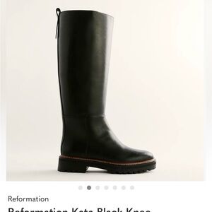 Reformation Kata Black Knee-High Boots